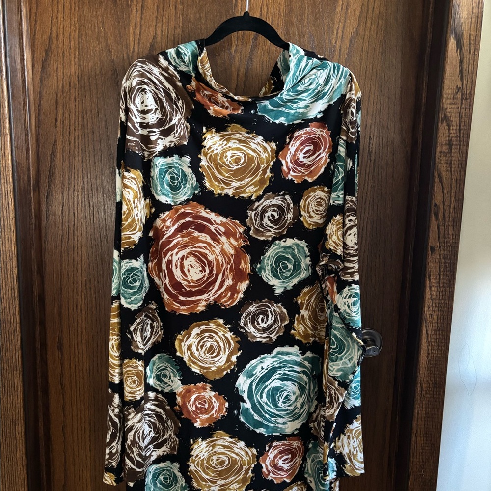 Like New SUBLIME NORMA KAMALI Macro Floral Midi Dress US 14